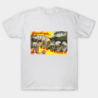 Greetings from Ruidoso, New Mexico - Vintage Large Letter Postcard T-Shirt